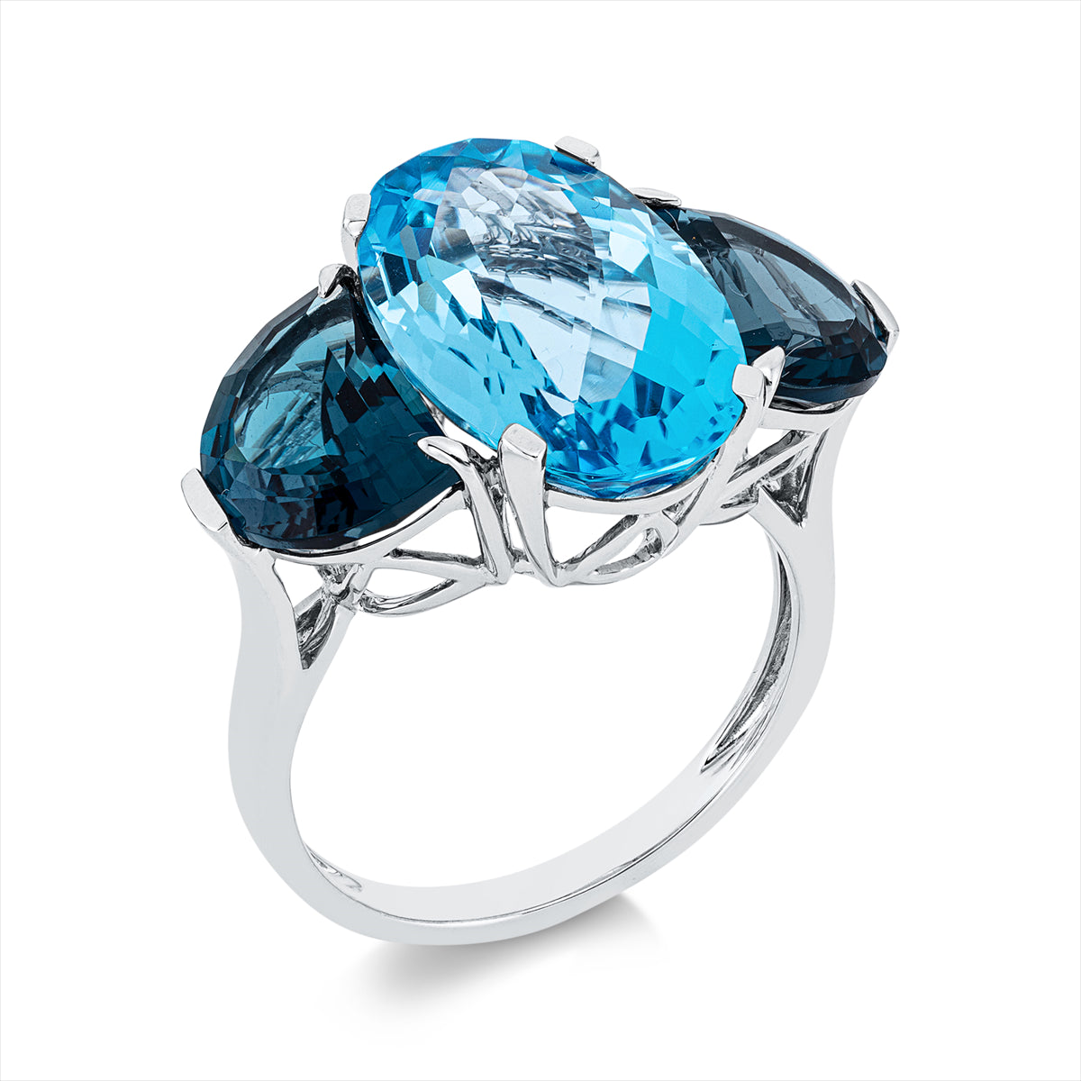 Ring 4er-Krappe 18 kt WG