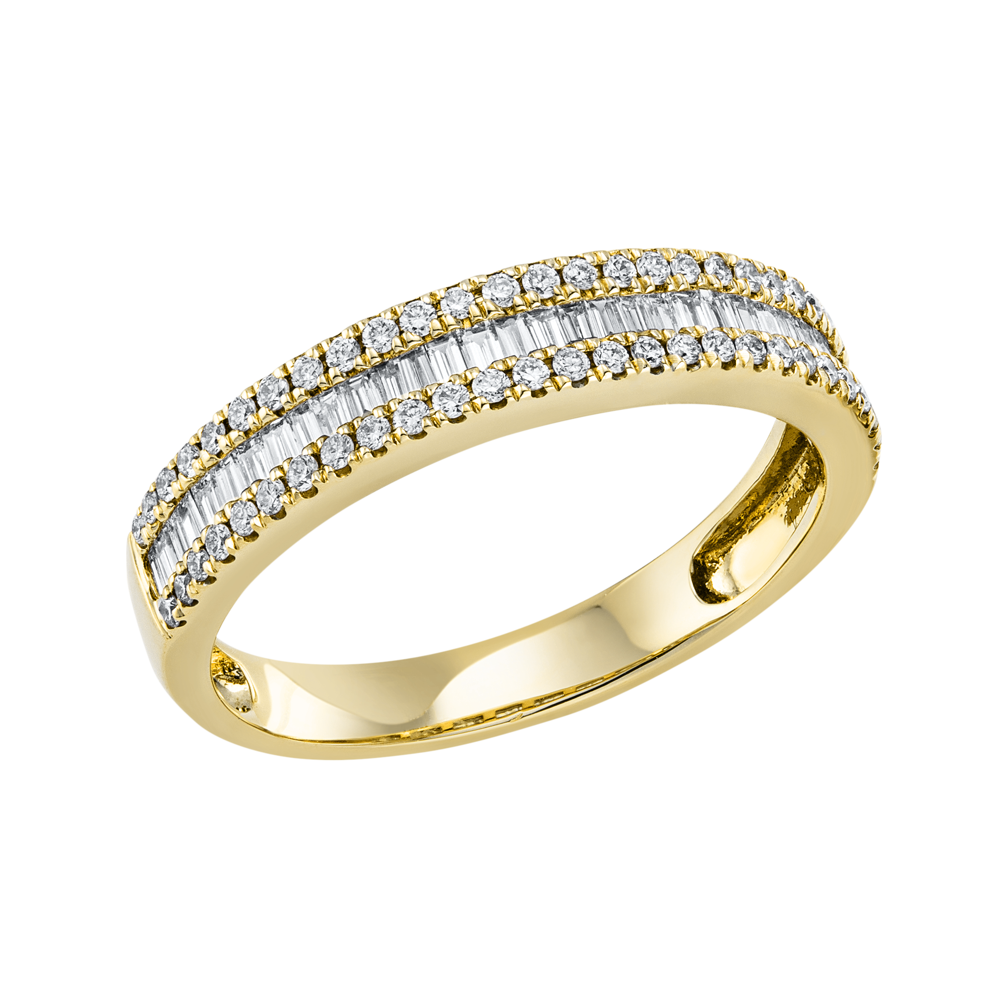 Ring 18 kt GG, Fassung rhodiniert