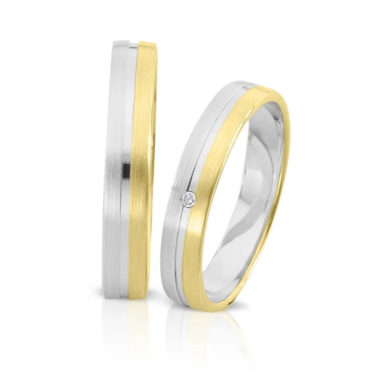 Trauringe Weißgold & Gelbgold