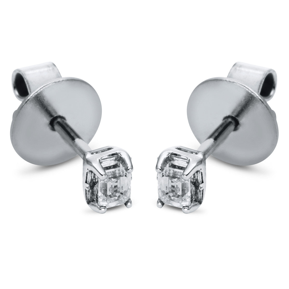 Ohrstecker 4er-Krappe 18 kt WG