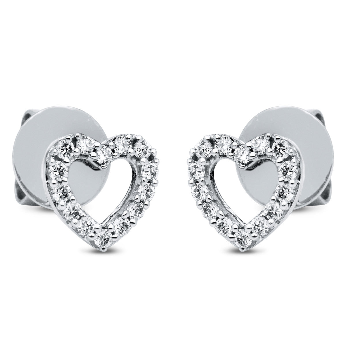 Ohrstecker 18 kt WG Herz