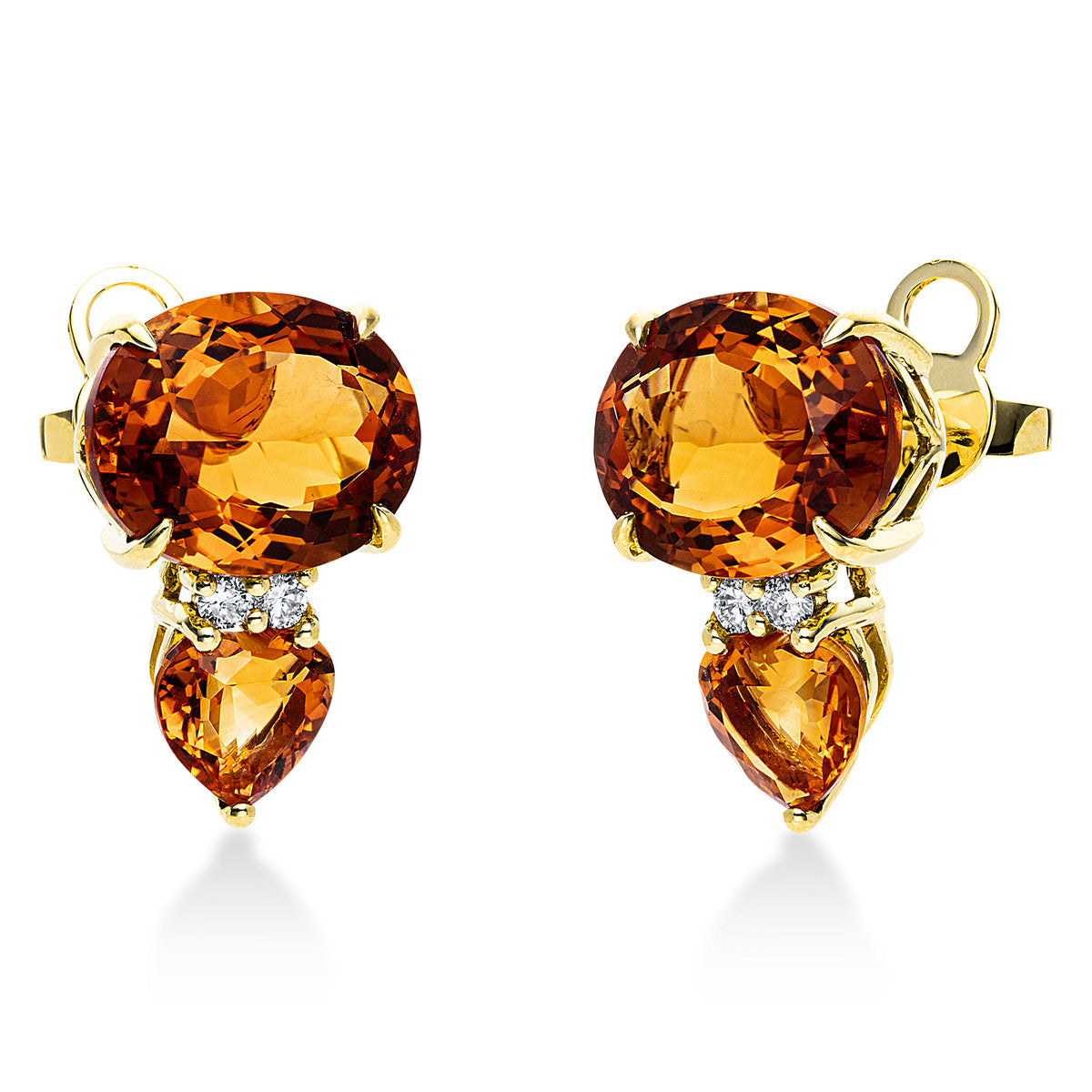 Ohrstecker 4er-Krappe 18 kt GG