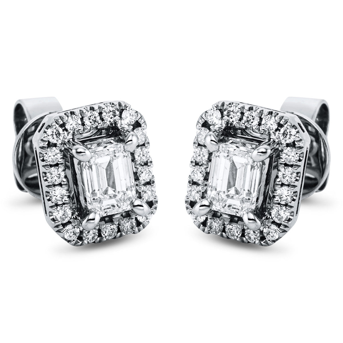 Ohrstecker 4er-Krappe 18 kt WG