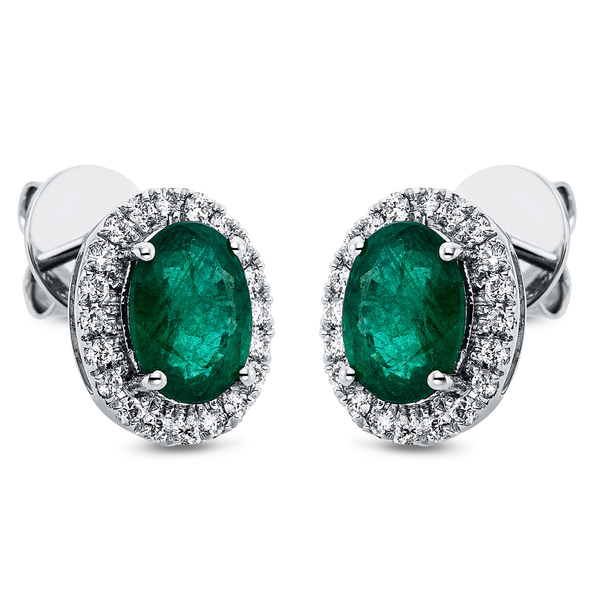 Ohrstecker 4er-Krappe 18 kt WG