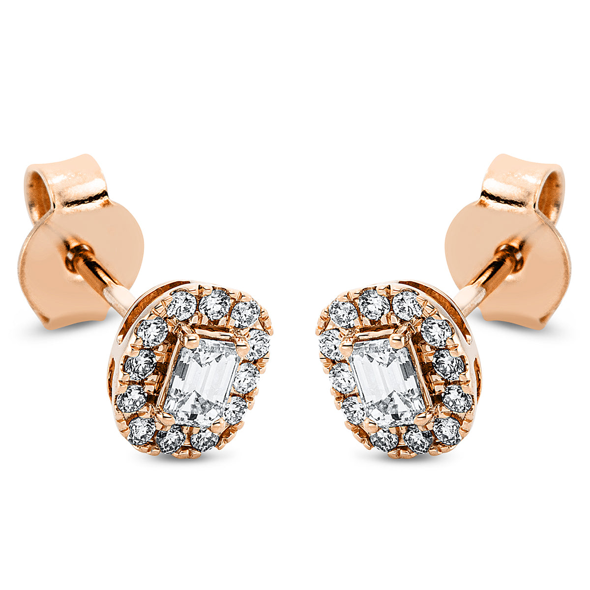 Ohrstecker 4er-Krappe 18 kt RG