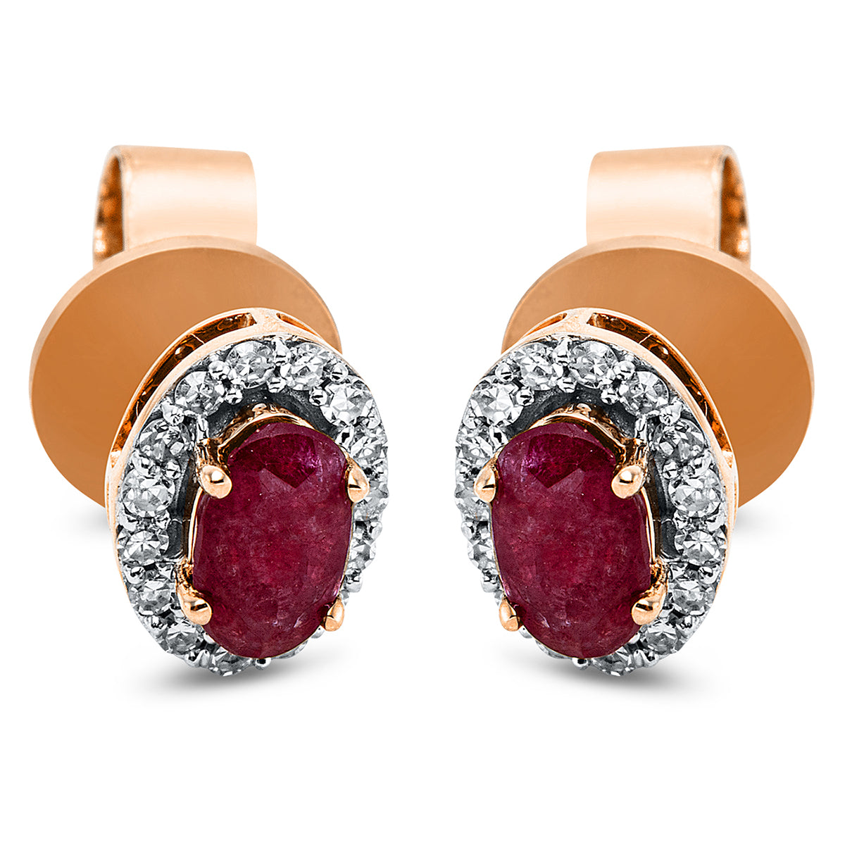 Ohrstecker 4er-Krappe 18 kt RG