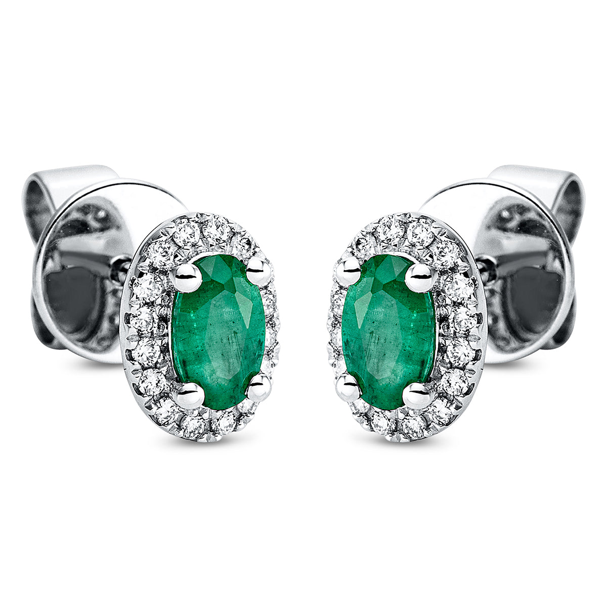 Ohrstecker 4er-Krappe 18 kt WG