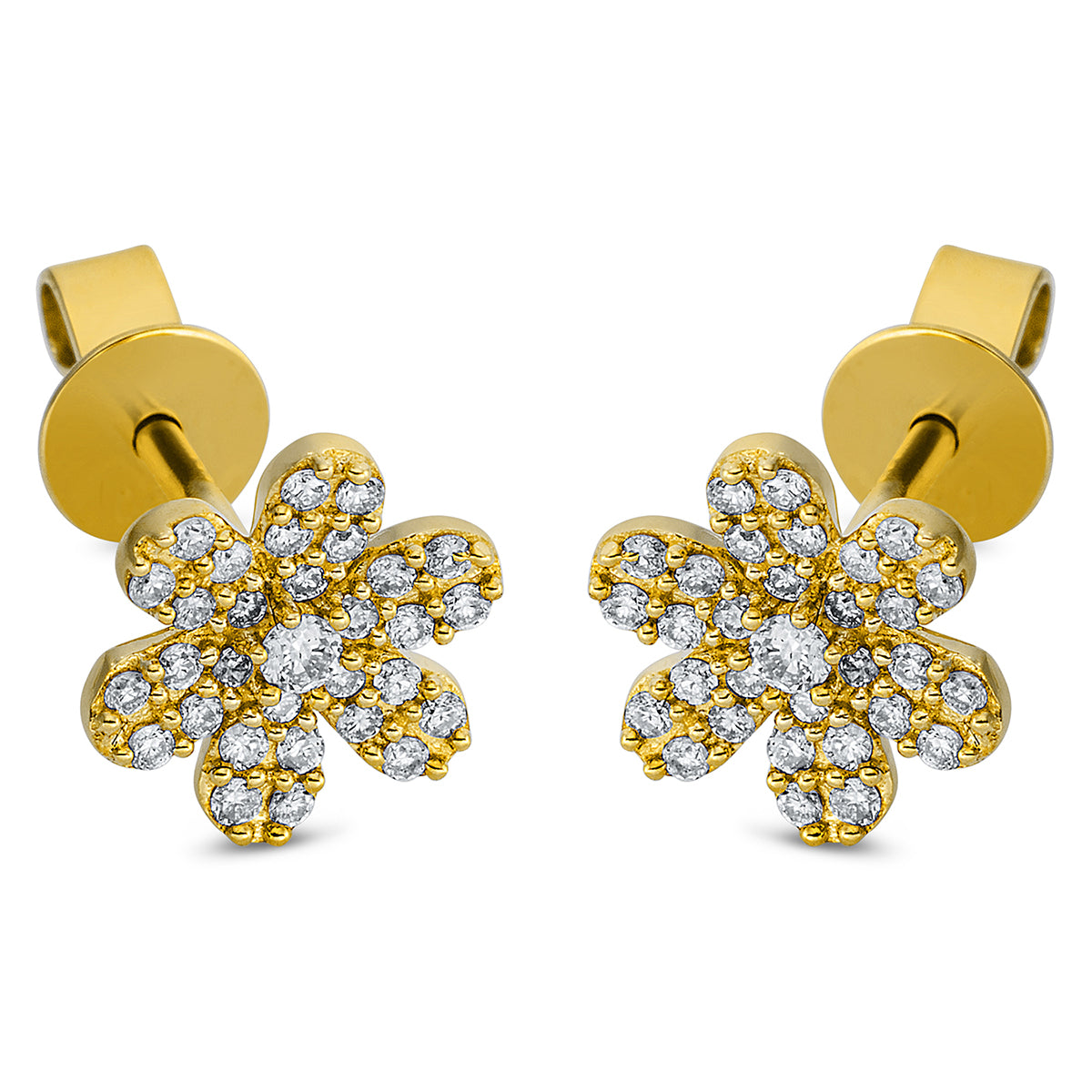 Ohrstecker 18 kt GG Blume