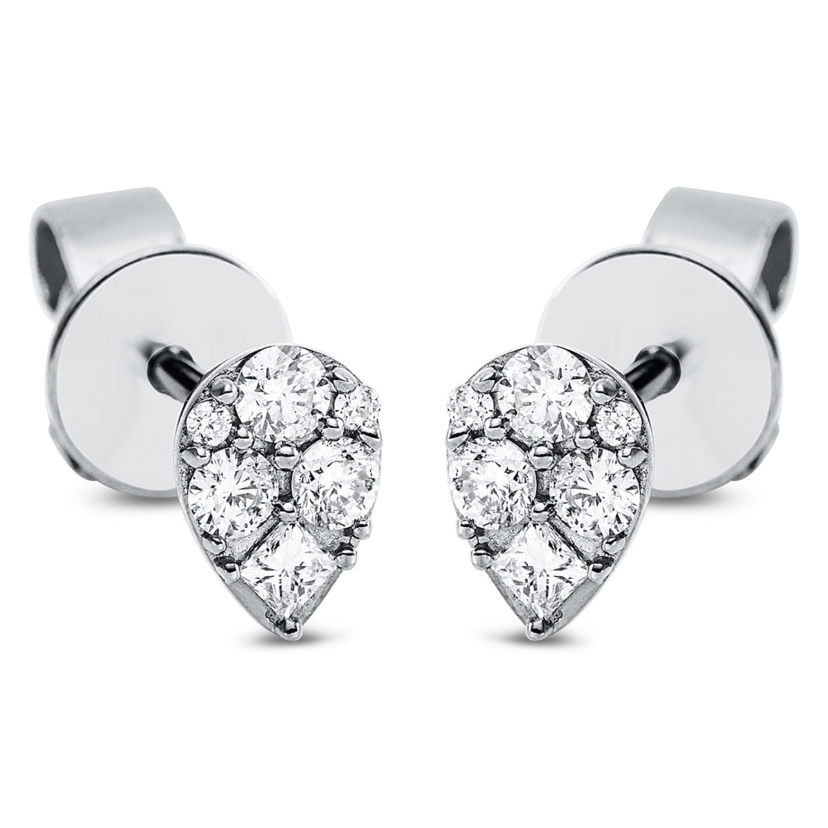 Ohrstecker 18 kt WG Tropfen