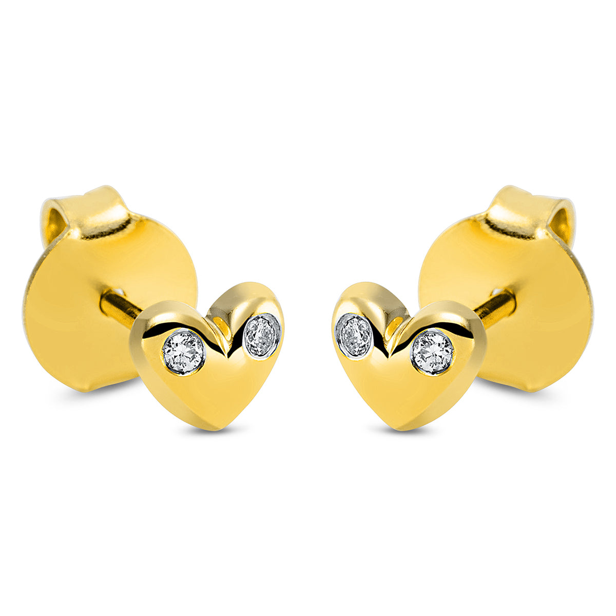 Ohrstecker 18 kt GG Herz