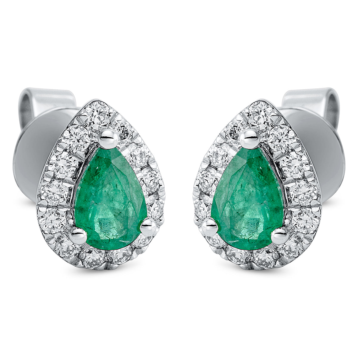 Ohrstecker 3er-Krappe 18 kt WG