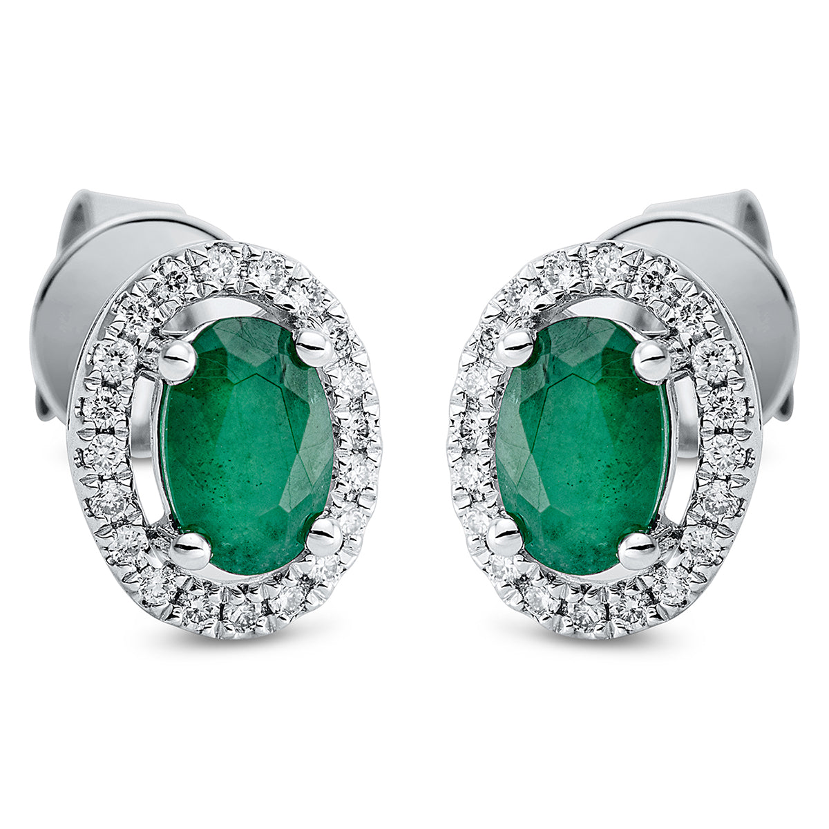 Ohrstecker 4er-Krappe 18 kt WG