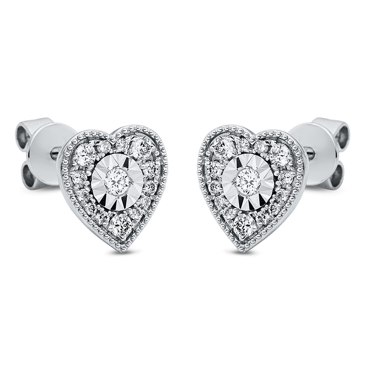 Ohrstecker 18 kt WG Herz