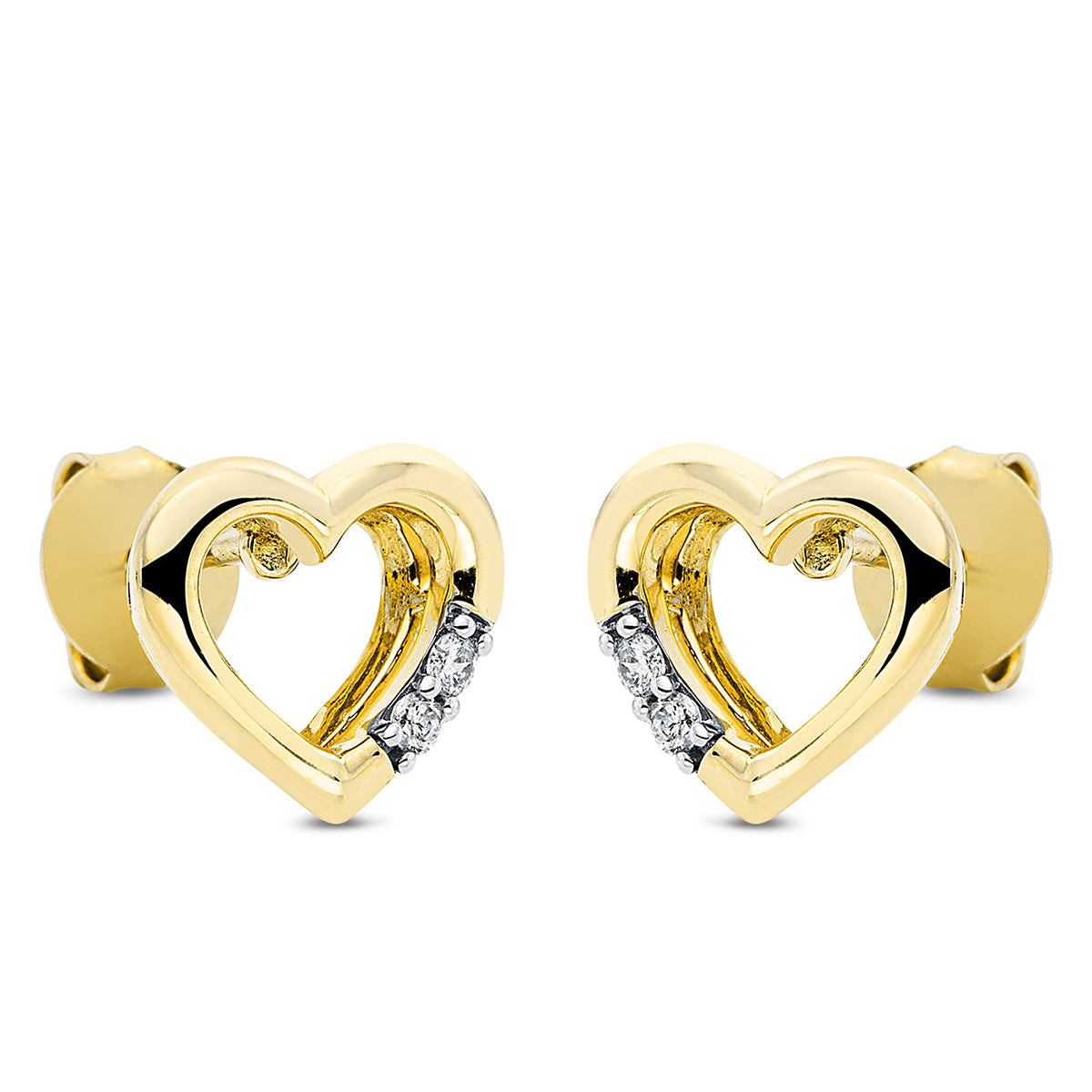 Ohrstecker 18 kt GG Herz