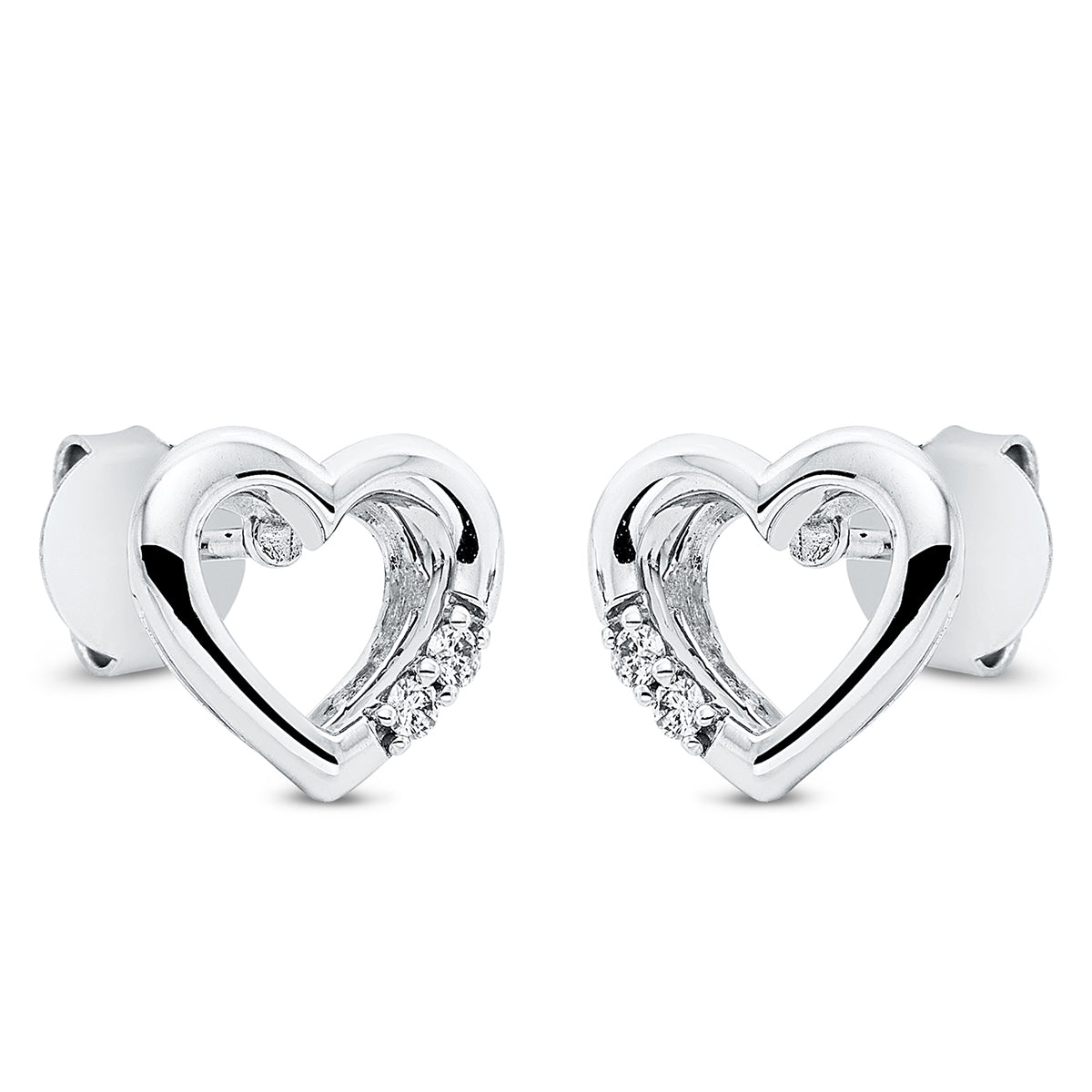 Ohrstecker 18 kt WG Herz