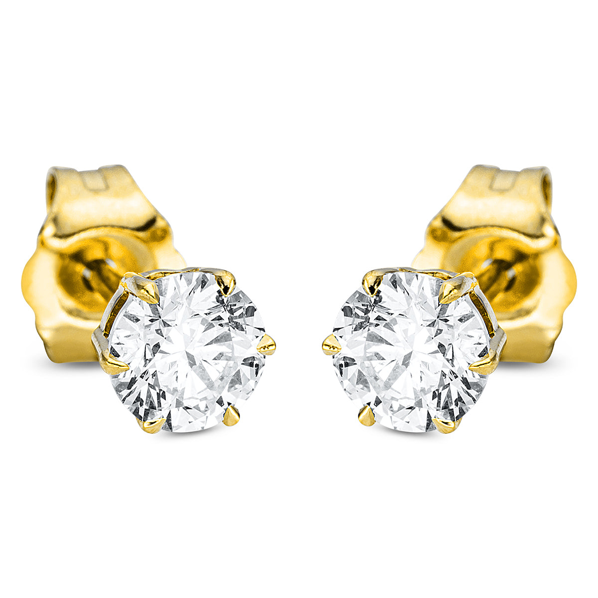 Ohrstecker 6er-Krappe 18 kt GG