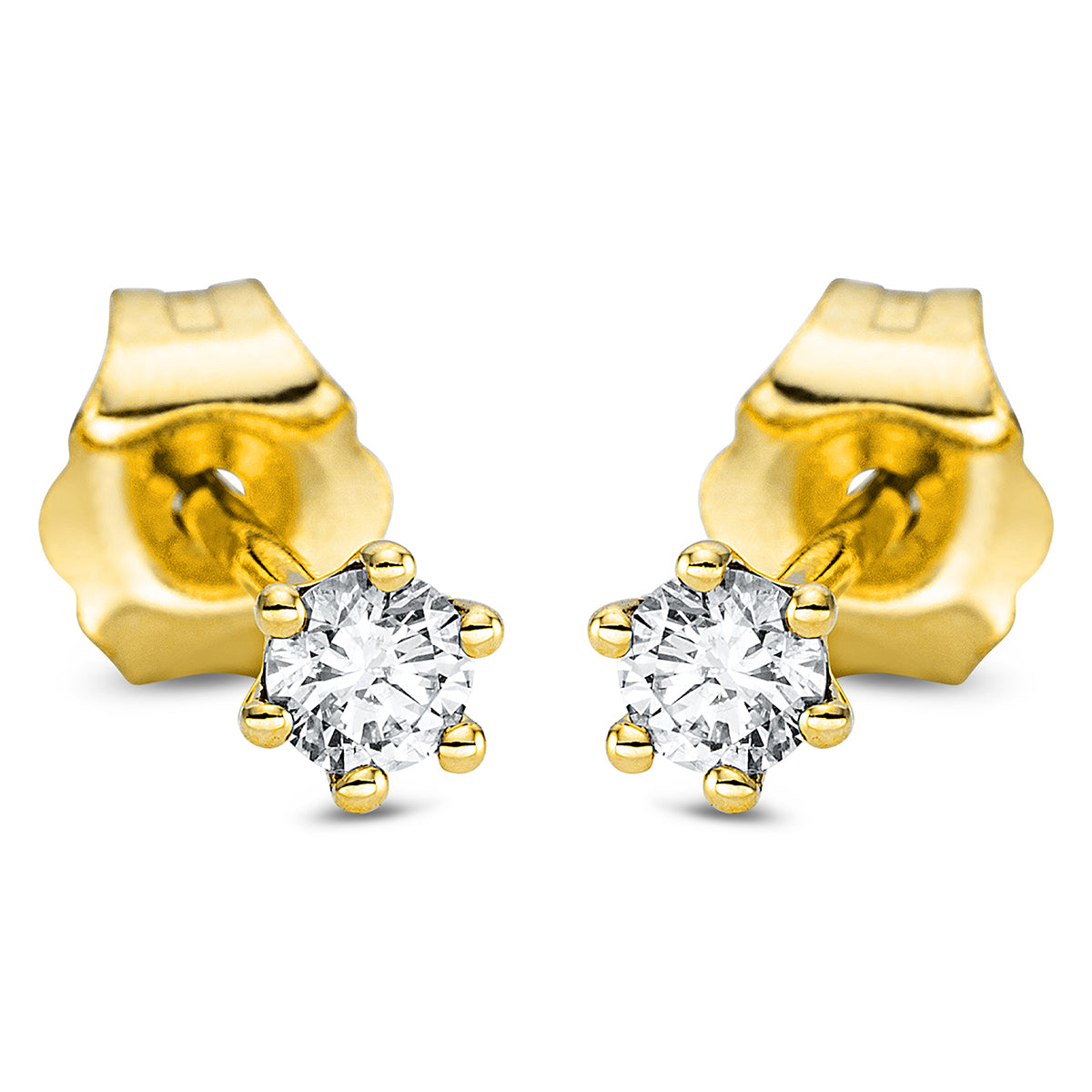 Ohrstecker 6er-Krappe 18 kt GG