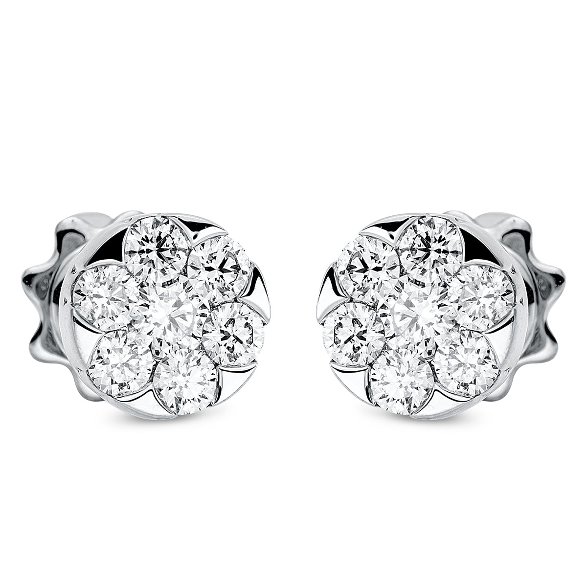 Ohrstecker 18 kt WG Kreis