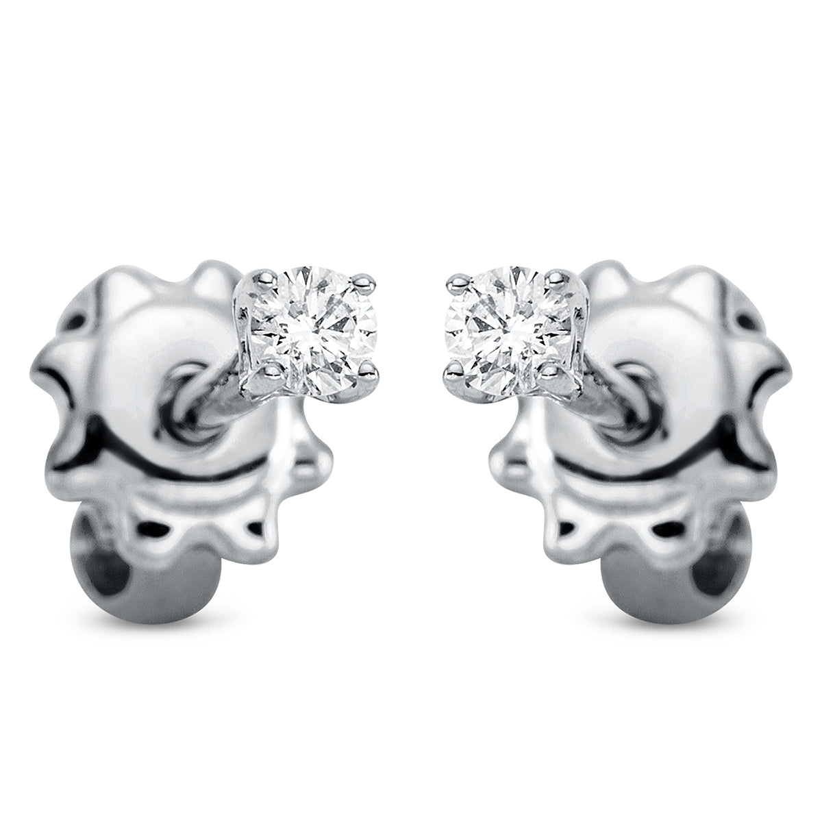 Ohrstecker 4er-Krappe 18 kt WG