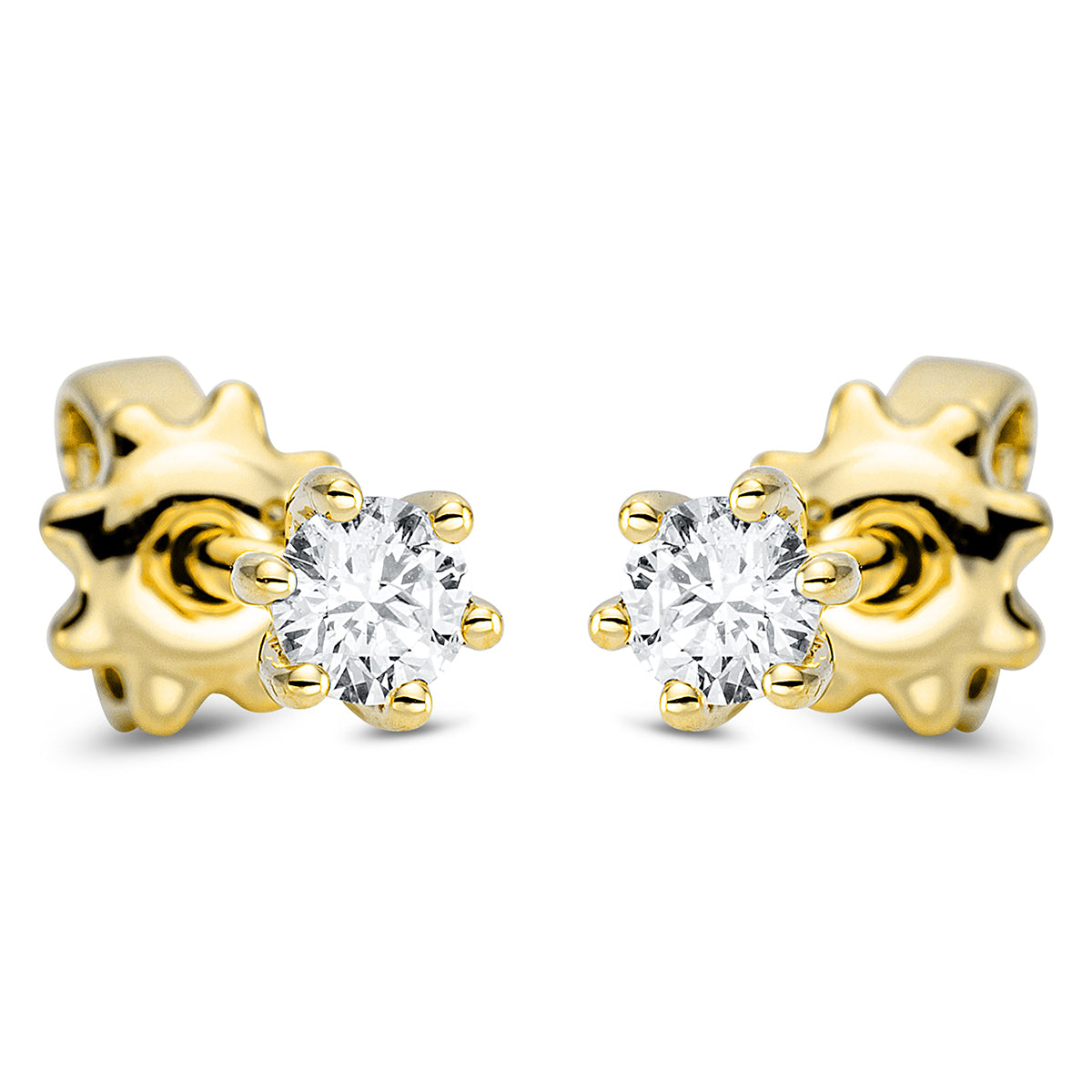 Ohrstecker 6er-Krappe 18 kt GG