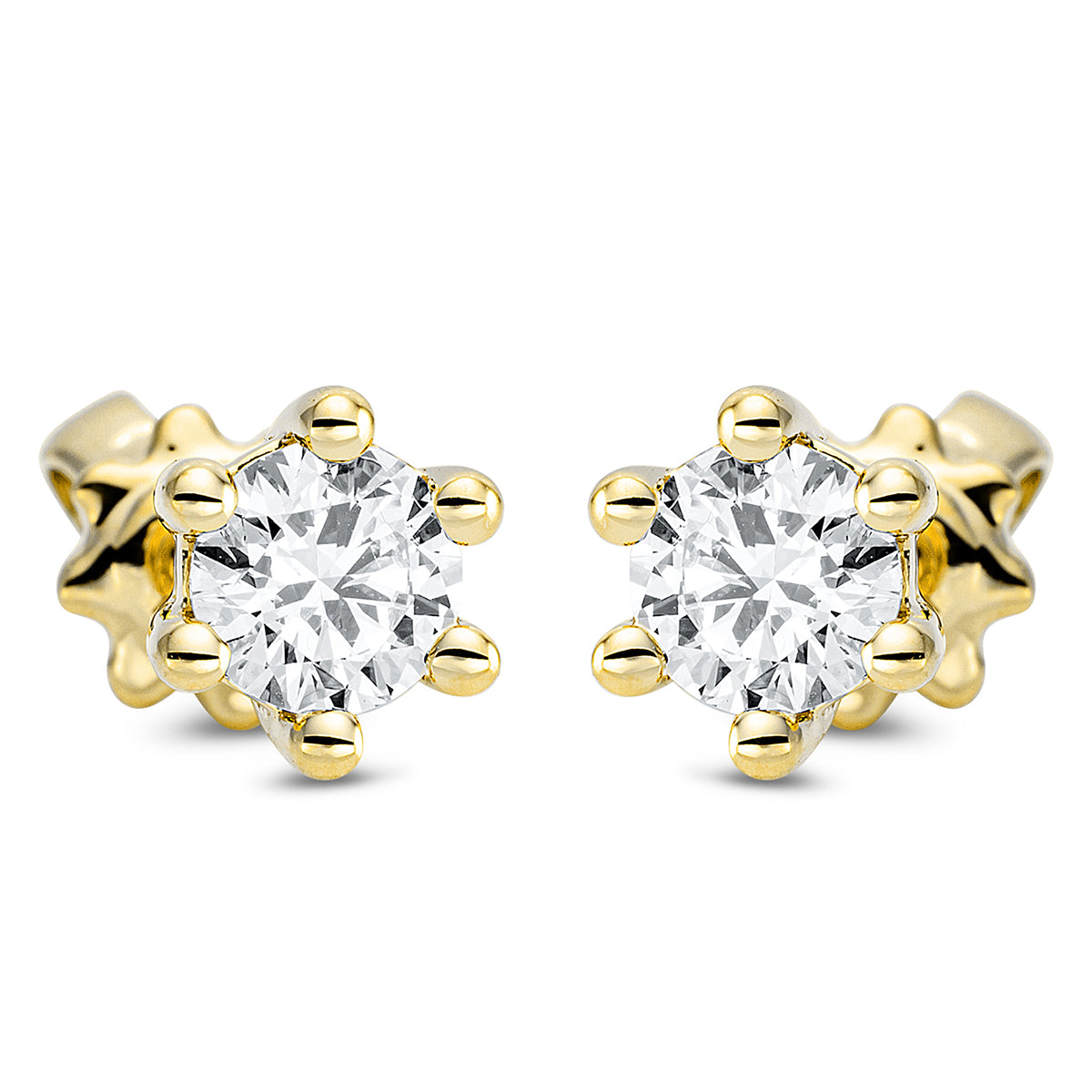 Ohrstecker 6er-Krappe 18 kt GG