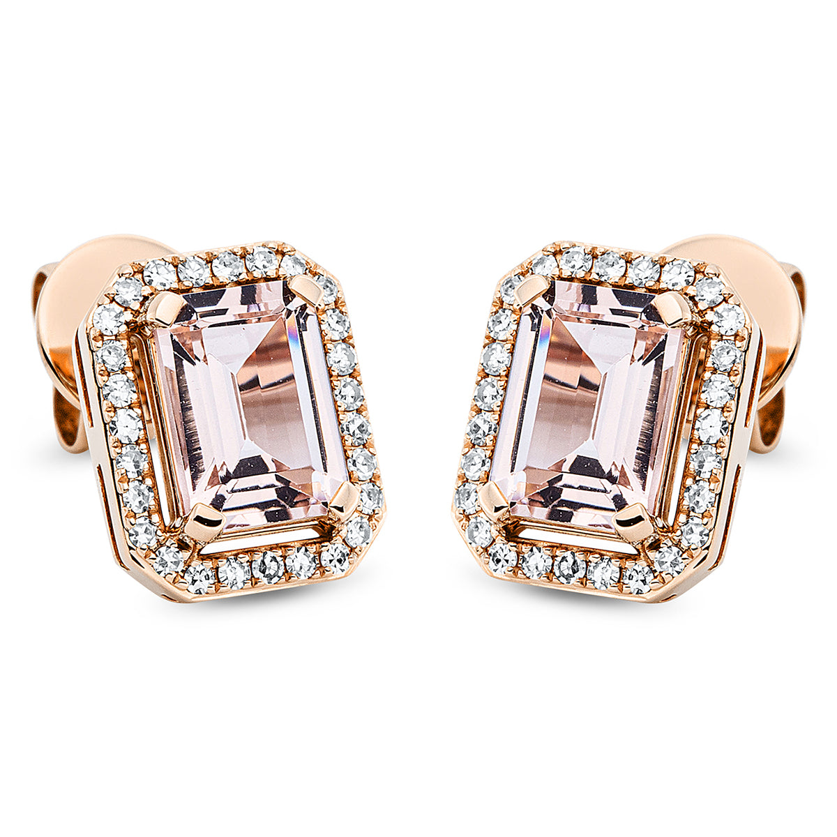 Ohrstecker 4er-Krappe 18 kt RG