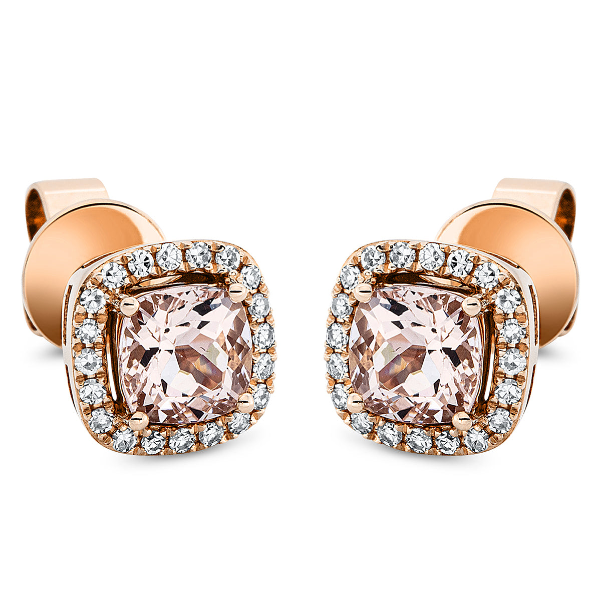 Ohrstecker 4er-Krappe 18 kt RG