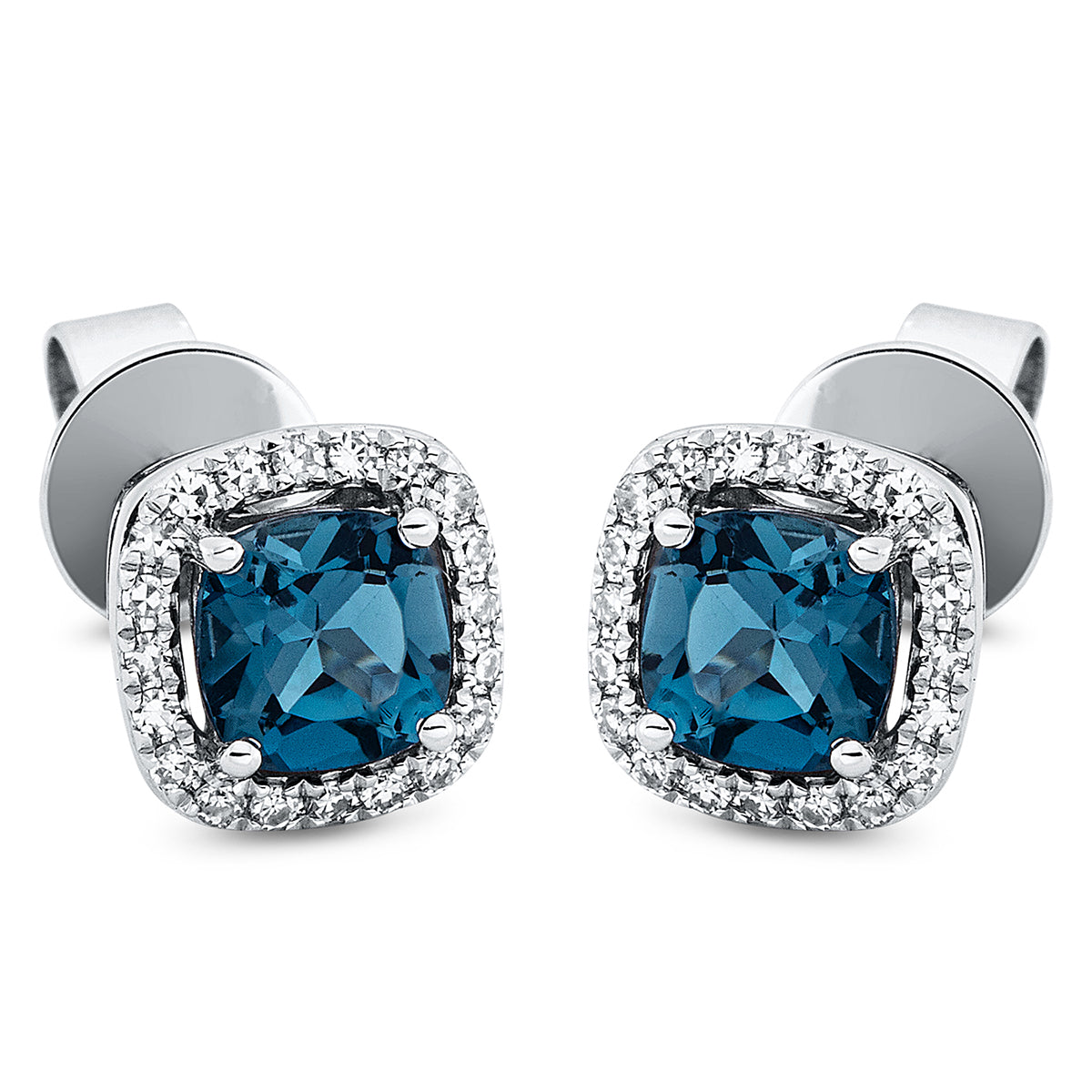 Ohrstecker 4er-Krappe 18 kt WG