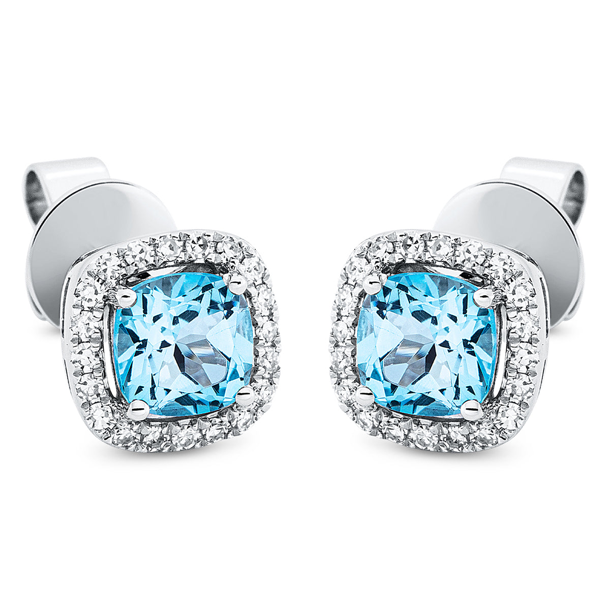 Ohrstecker 4er-Krappe 18 kt WG