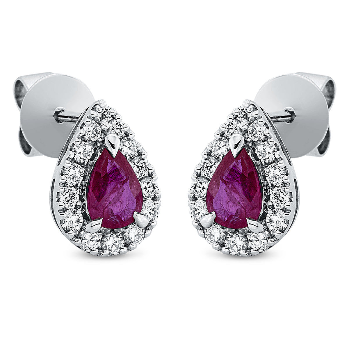 Ohrstecker 3er-Krappe 18 kt WG