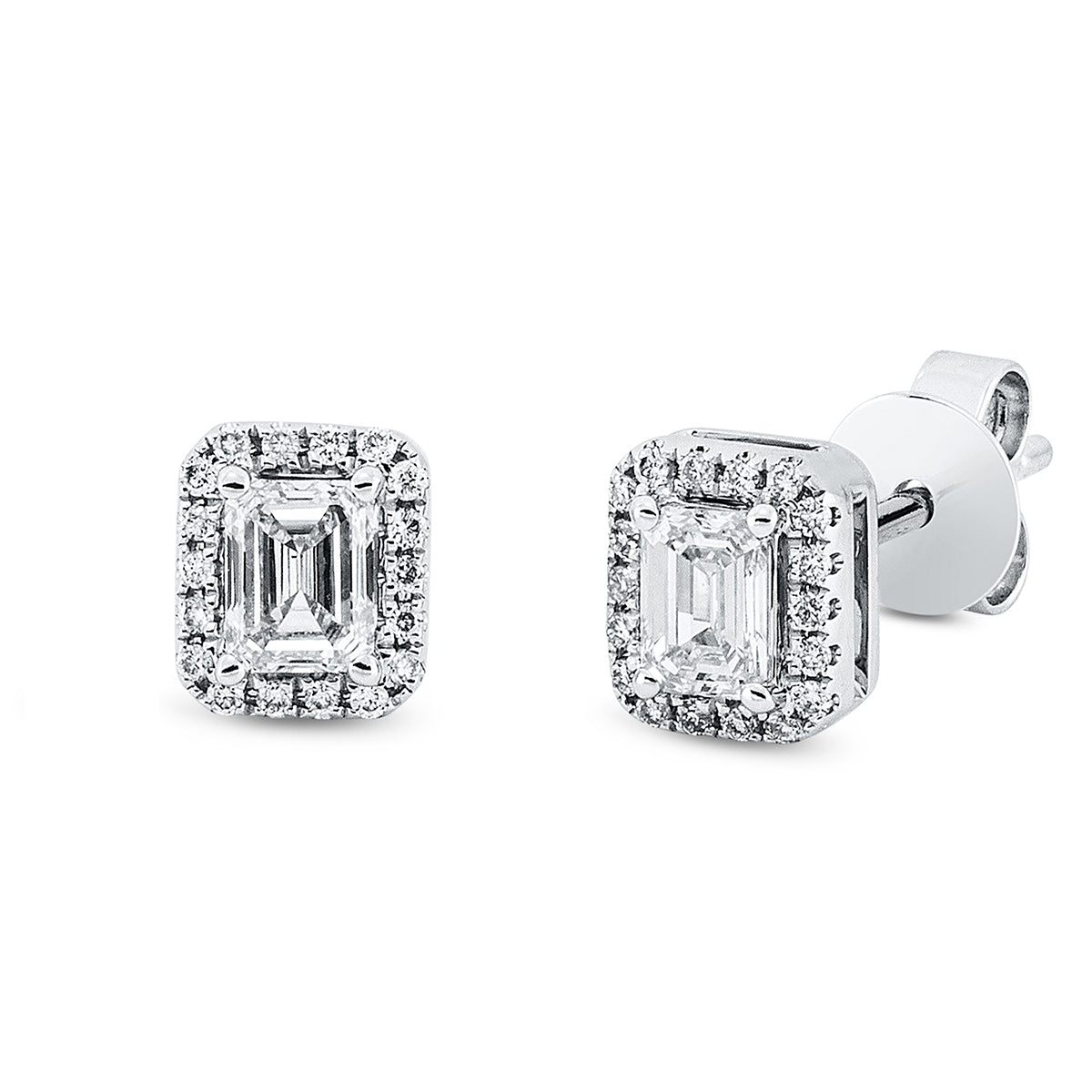 Ohrstecker 4er-Krappe 18 kt WG