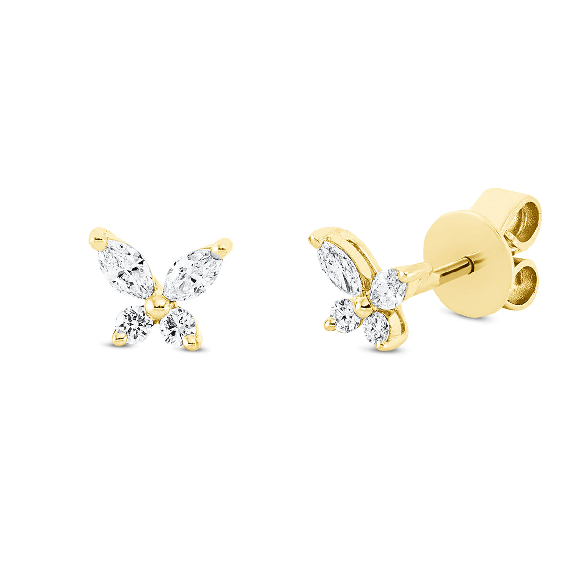 Ohrstecker 18 kt GG Schmetterling