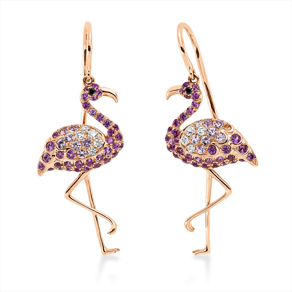 Ohrhänger 18 kt RG Flamingo