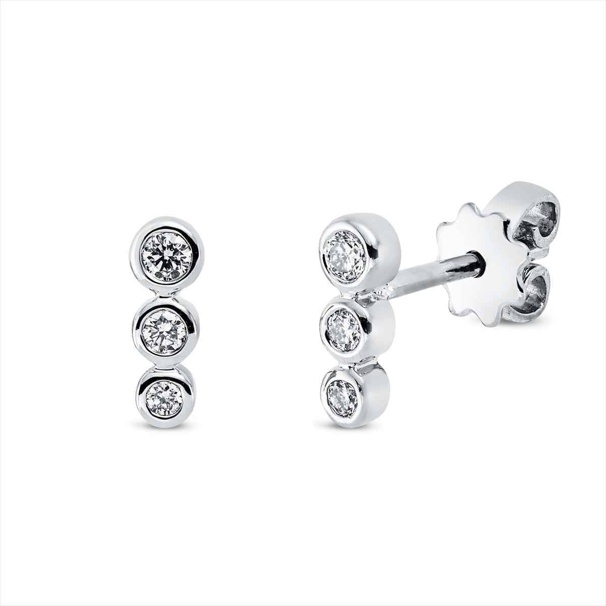 Ohrstecker Zarge 18 kt WG