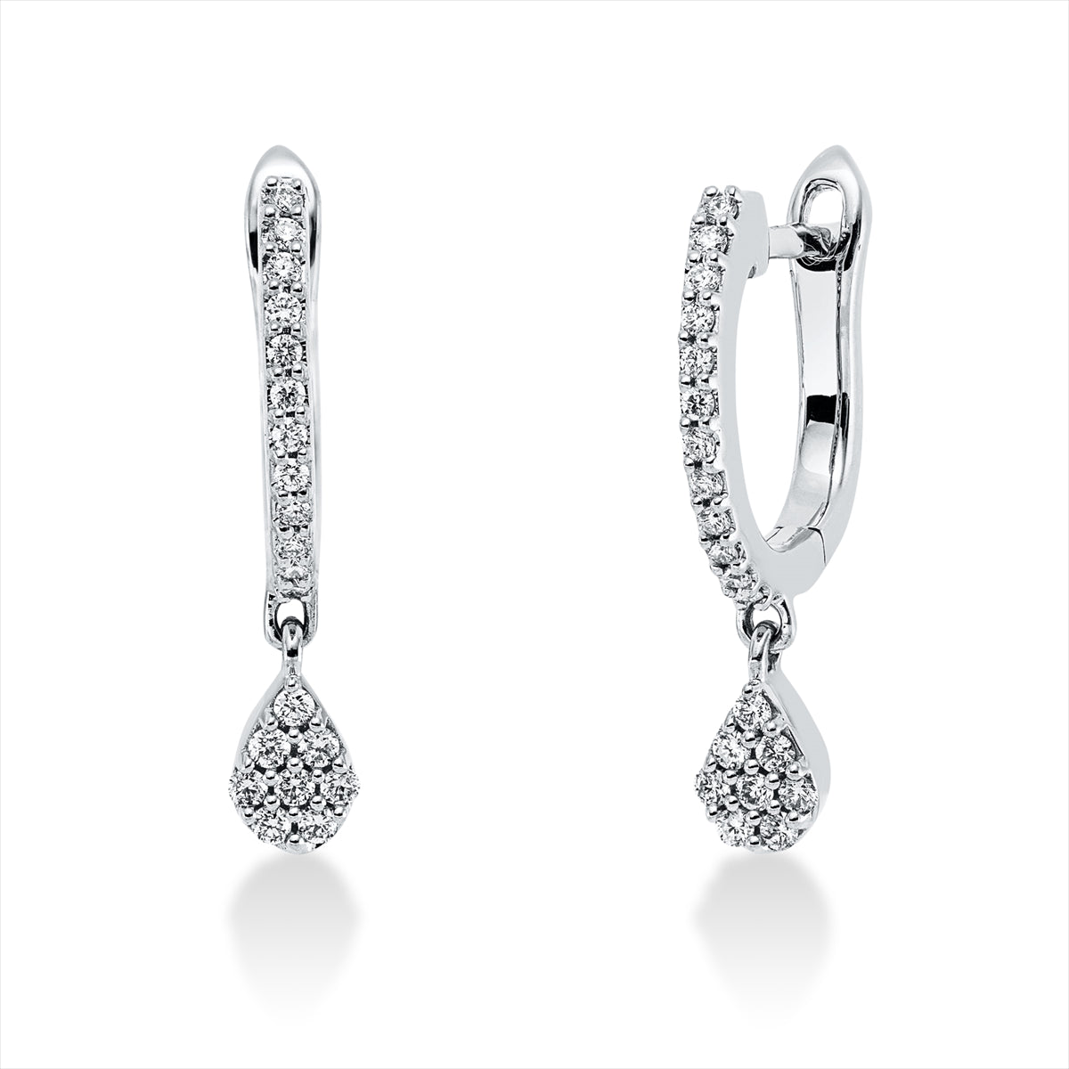 Creolen 18 kt WG Tropfen