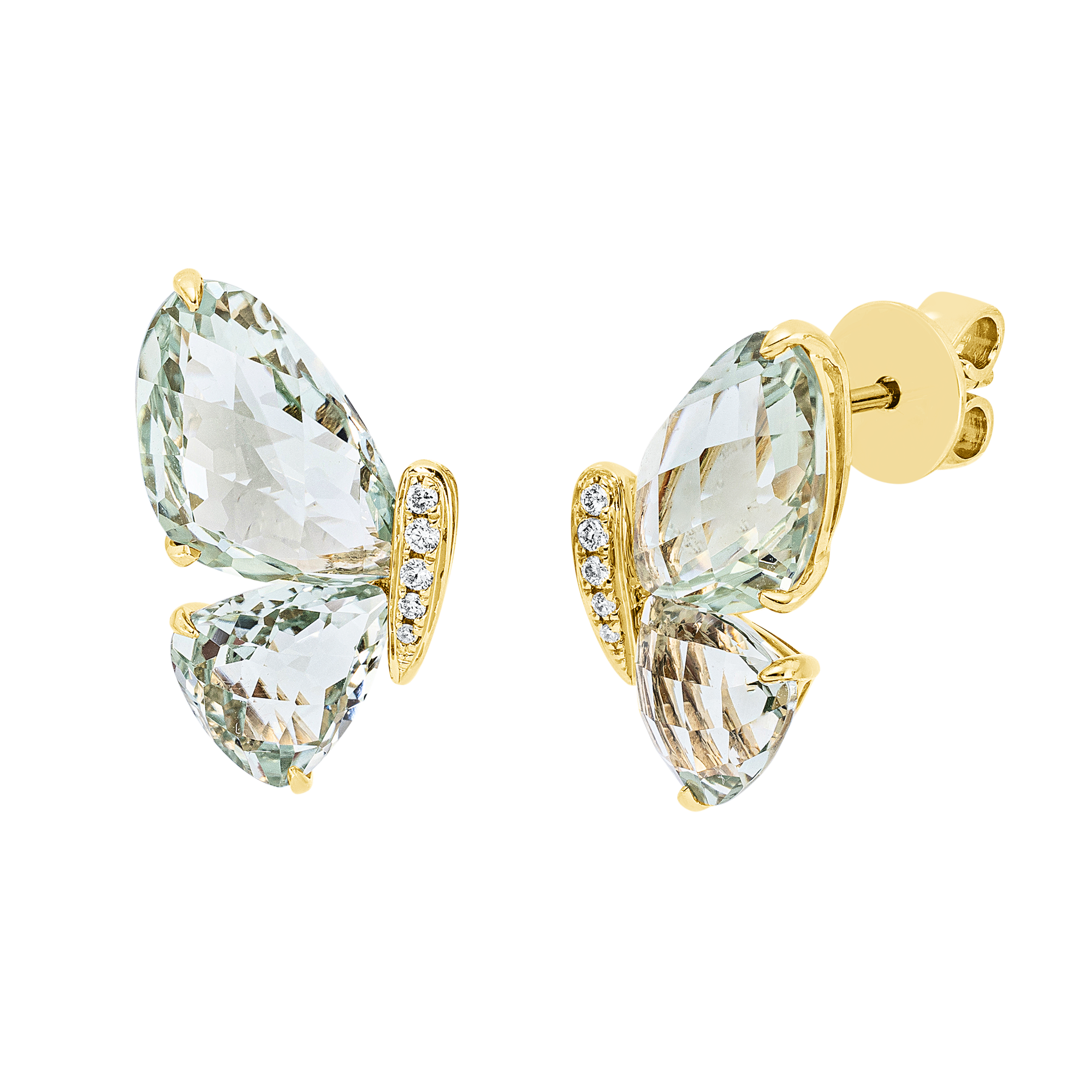 Ohrstecker 18 kt GG Schmetterling