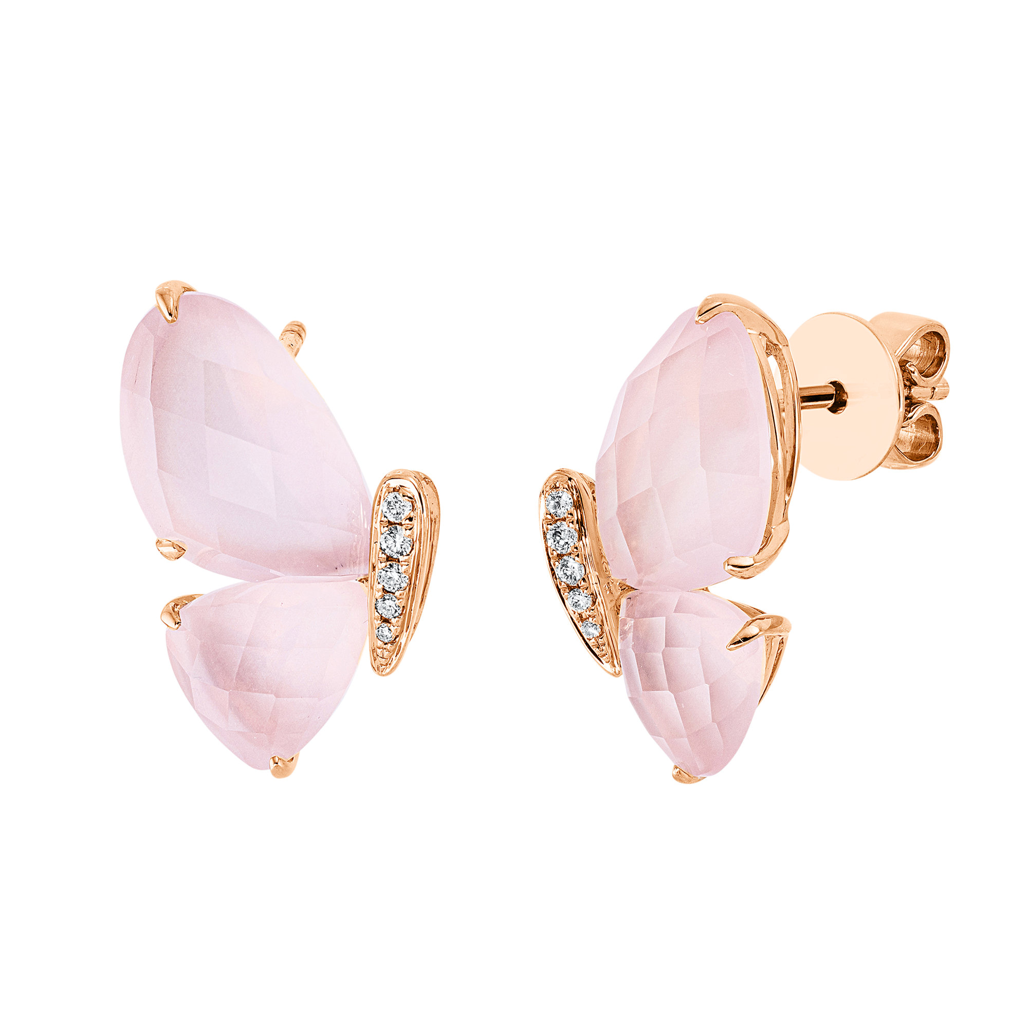 Ohrstecker 18 kt RG Schmetterling