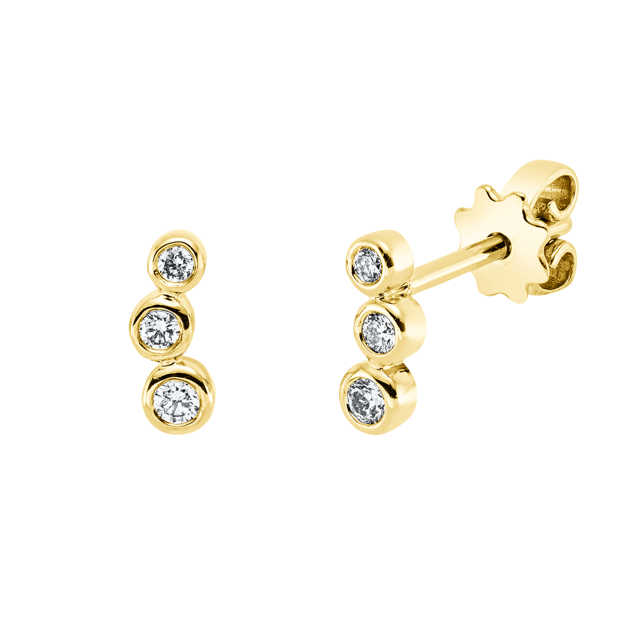 Ohrstecker Zarge 18 kt GG