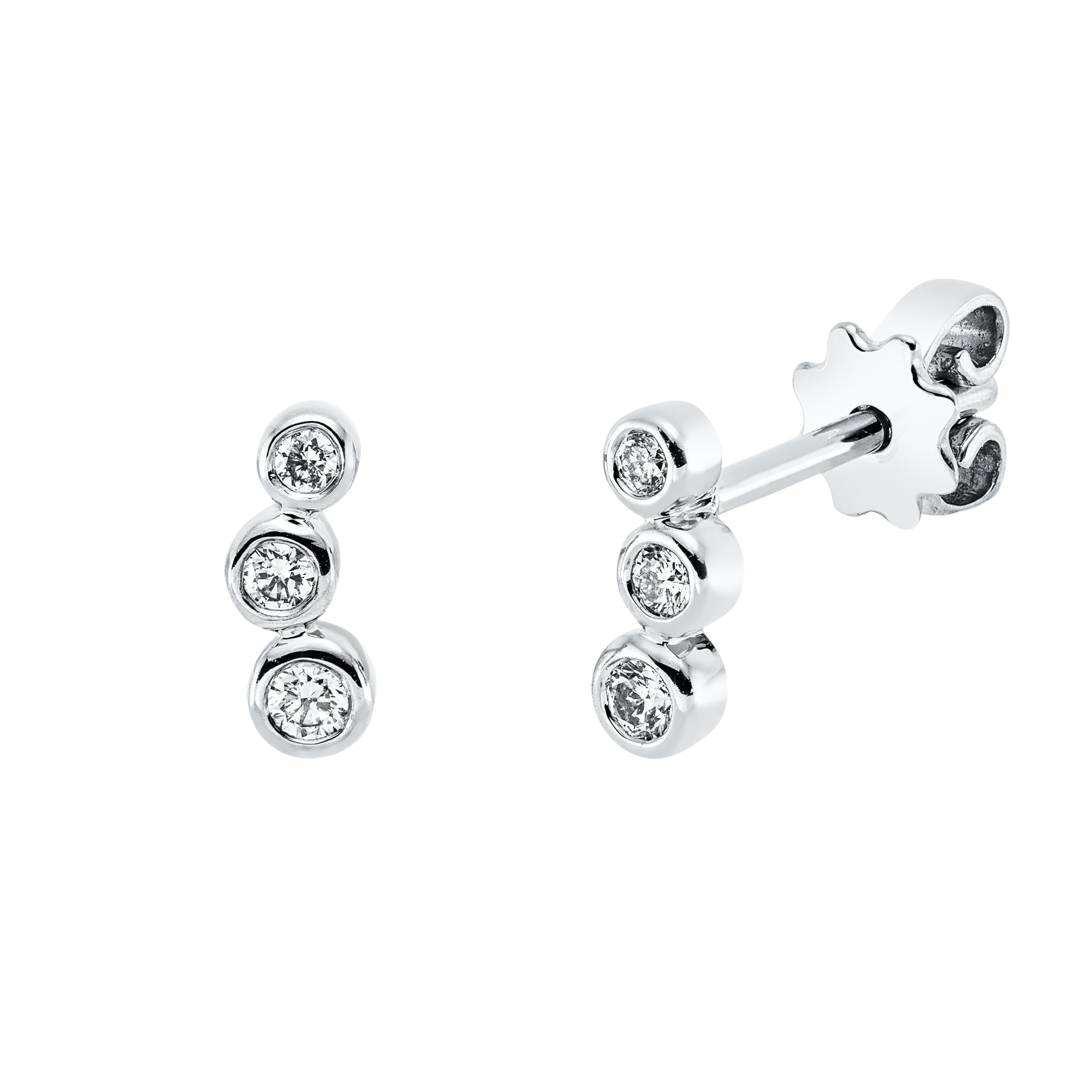 Ohrstecker Zarge 18 kt WG