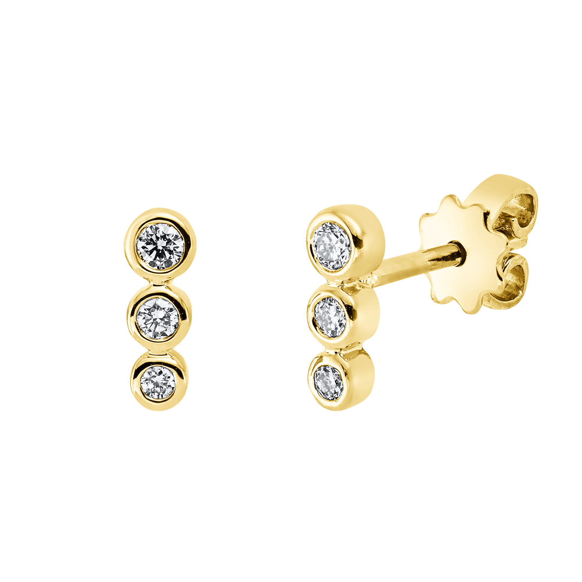 Ohrstecker Zarge 18 kt GG