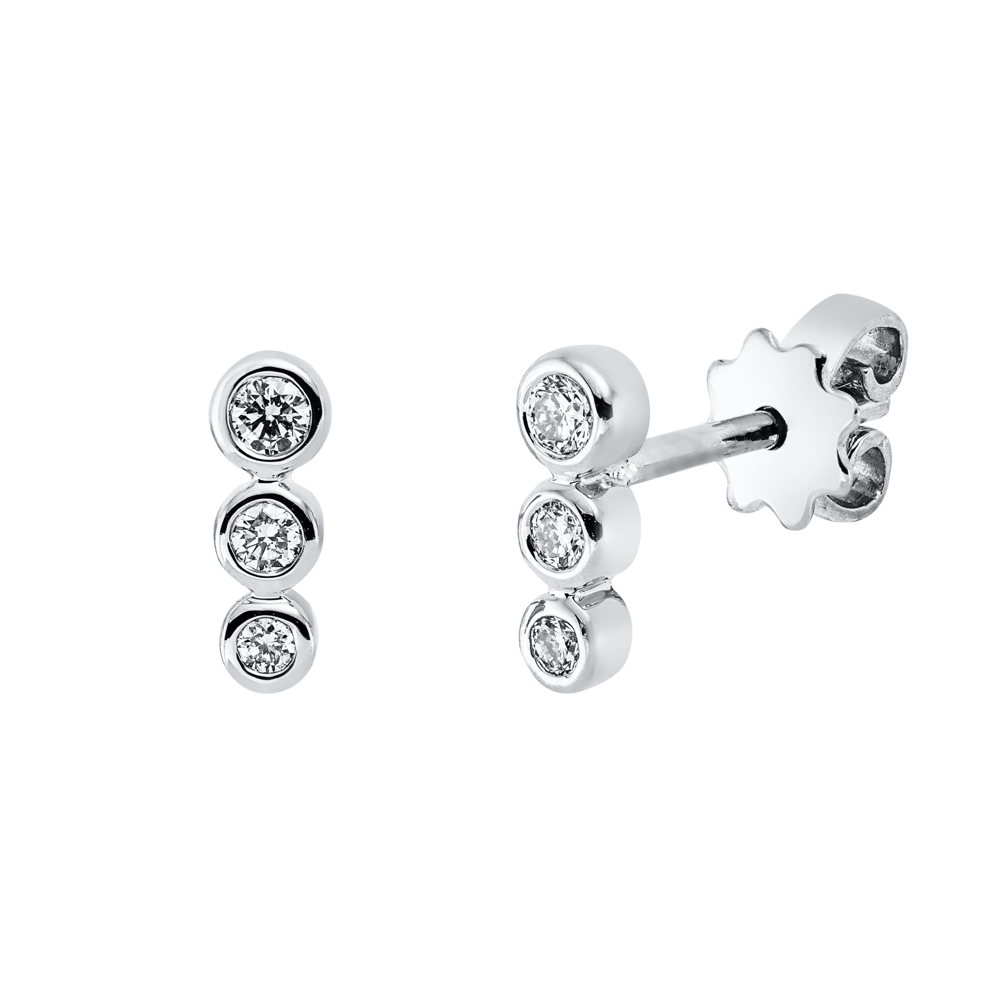 Ohrstecker Zarge 18 kt WG