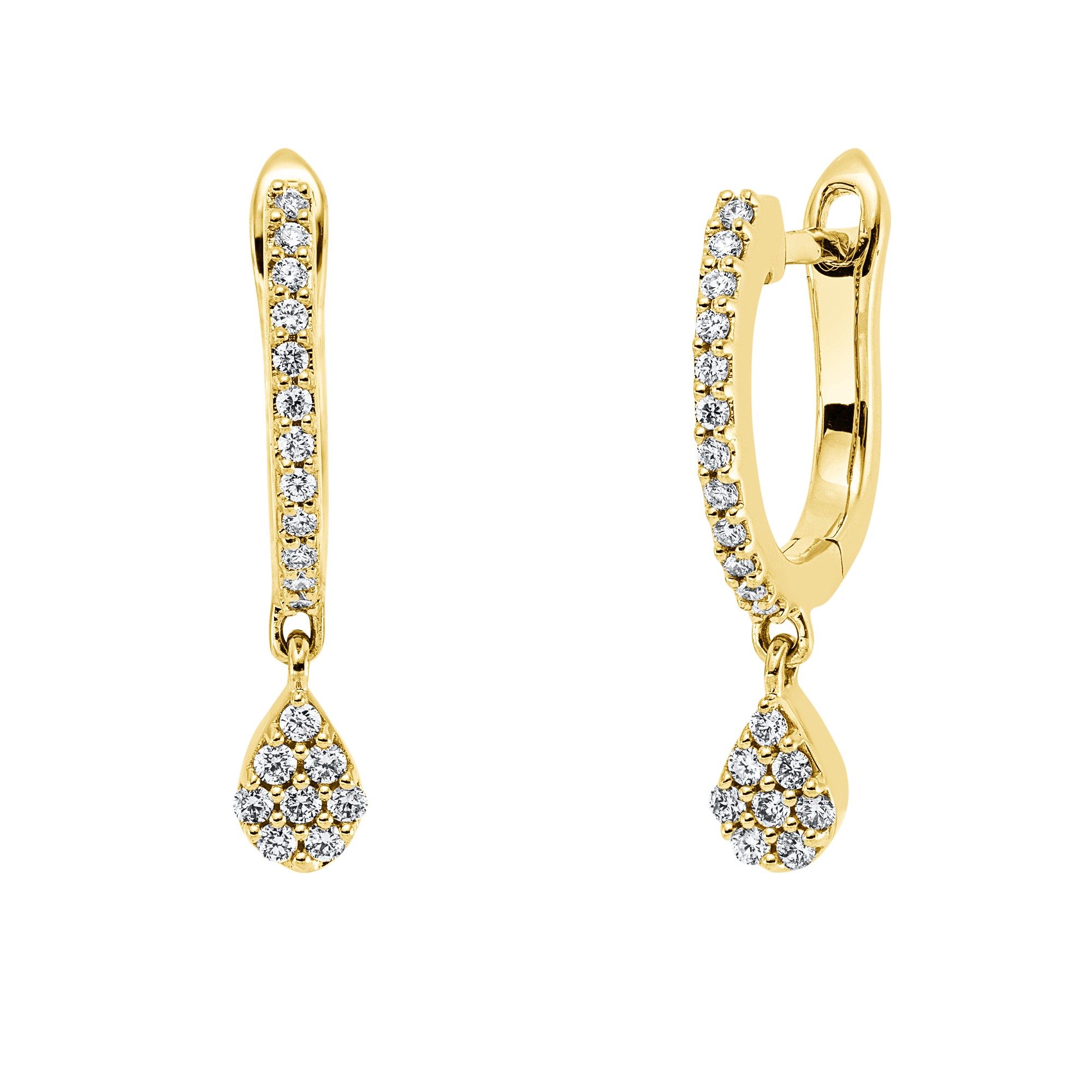 Ohrschmuck 18 kt GG Tropfen