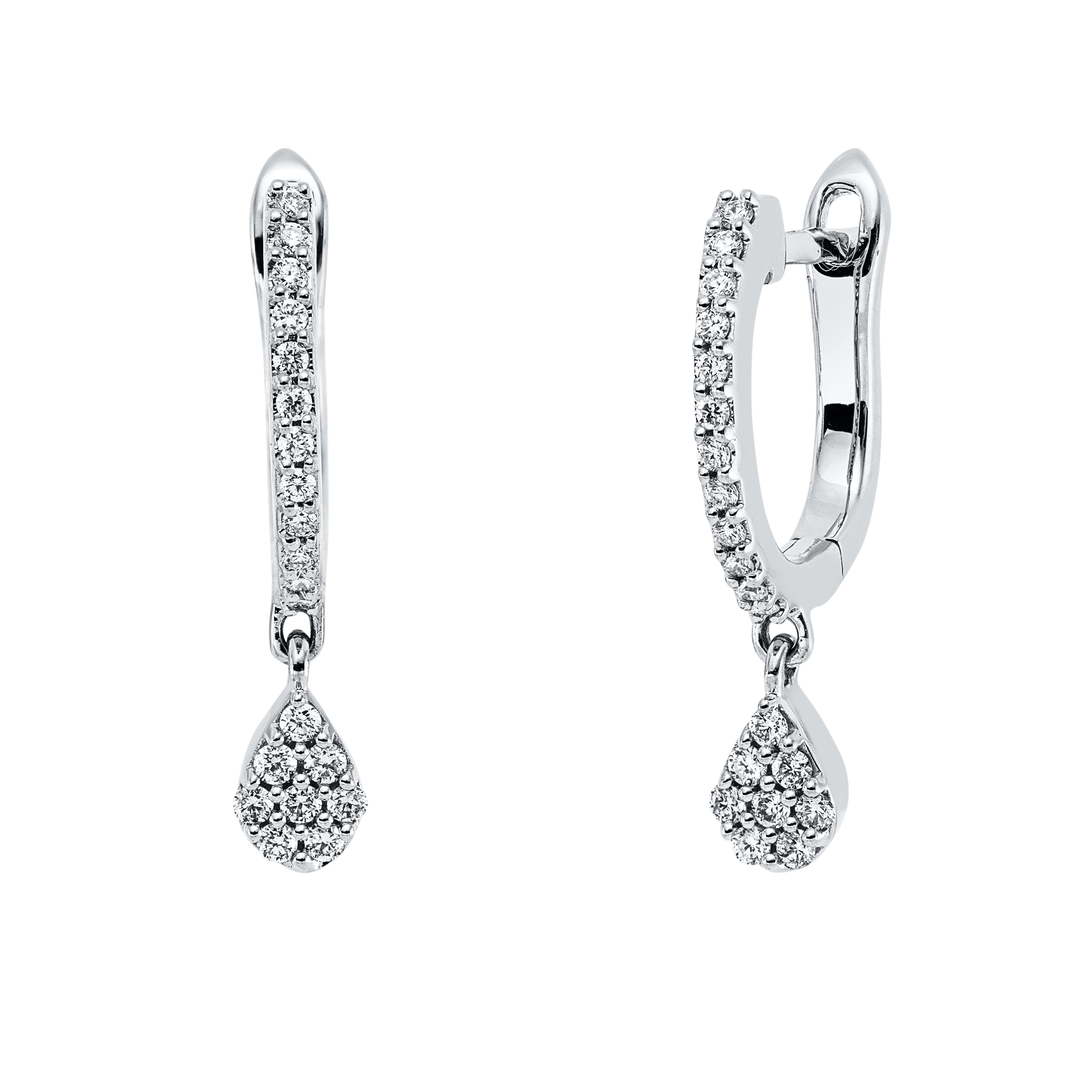 Creolen 18 kt WG Tropfen