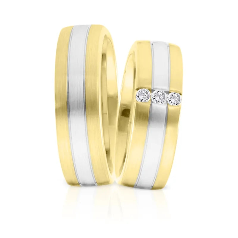 Trauringe Weißgold & Gelbgold