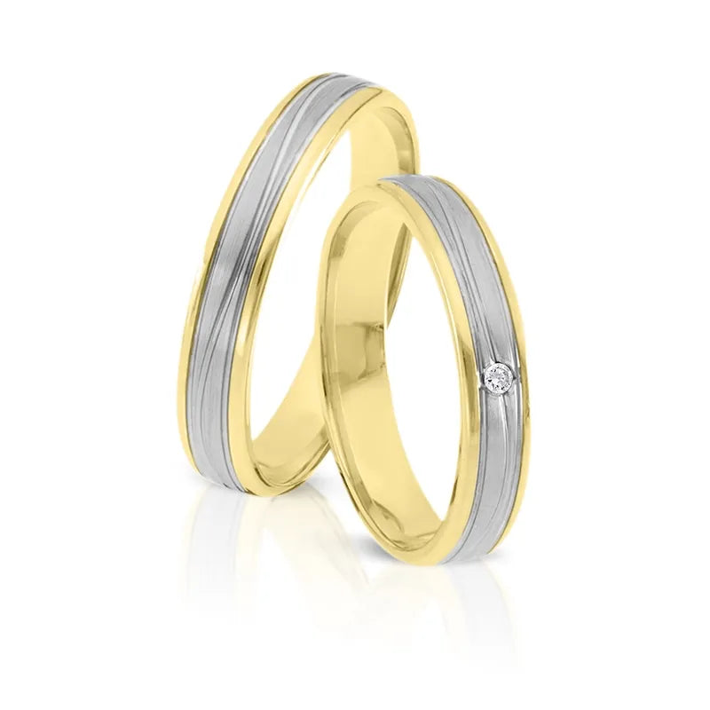 Trauringe Weißgold & Gelbgold