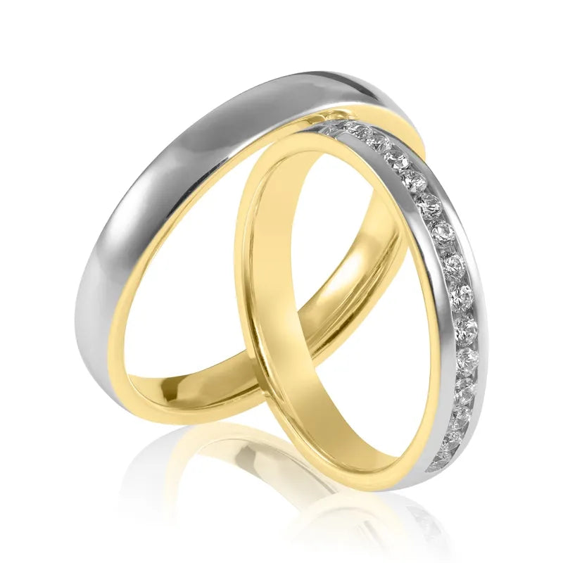 Trauringe Weißgold & Gelbgold