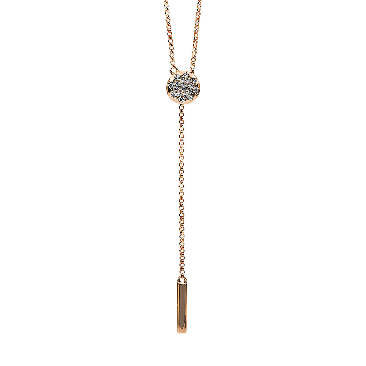Collier 18 kt RG Y-Collier, Länge variabel