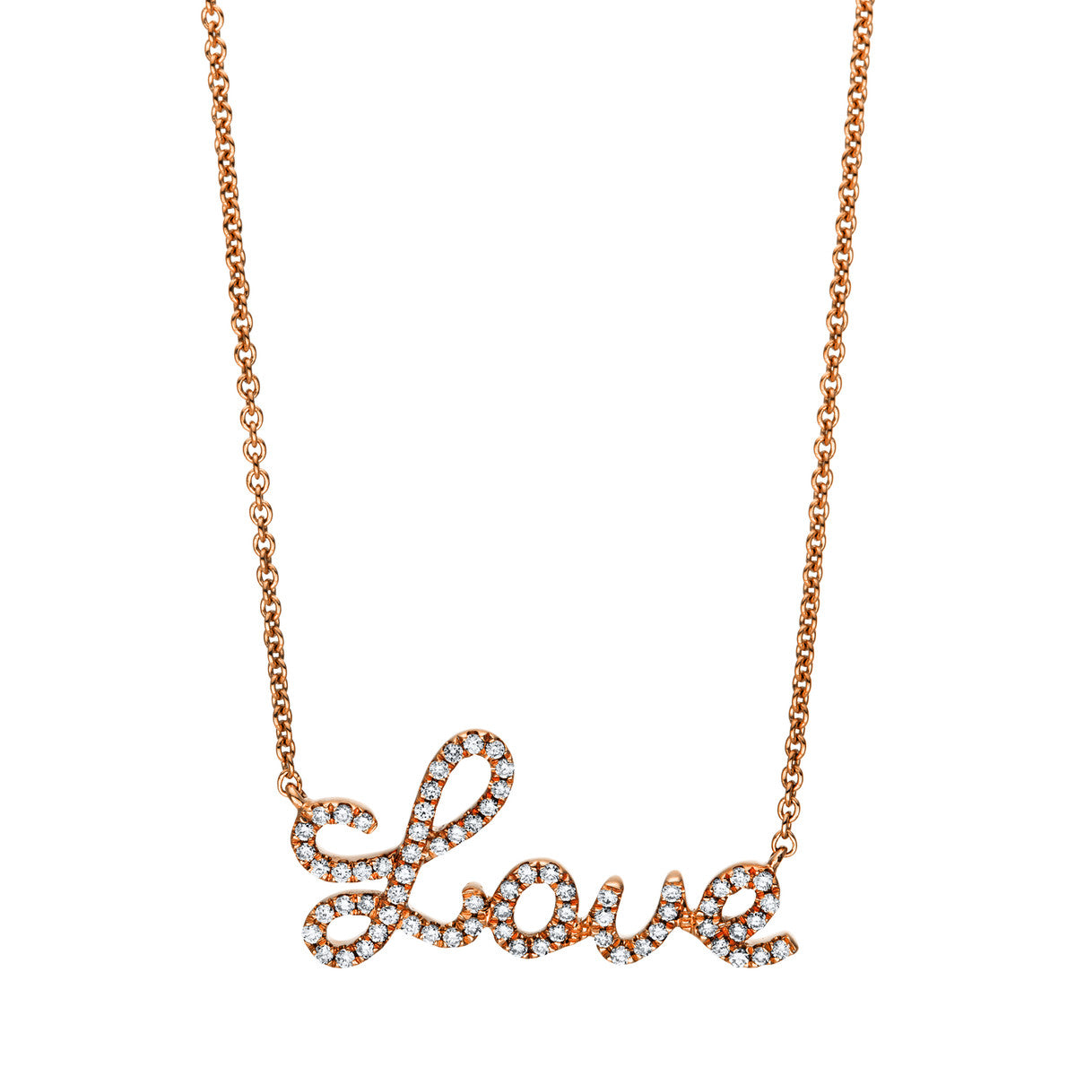 Collier 18 kt RG liebe