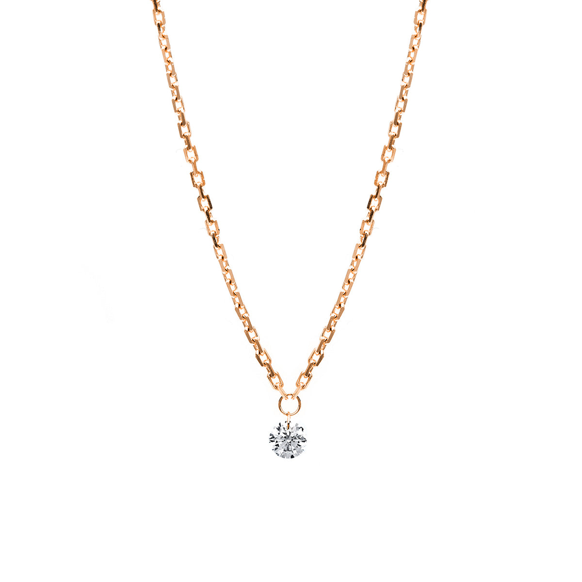 Collier 18 kt RG, mit ZÖ 38 cm