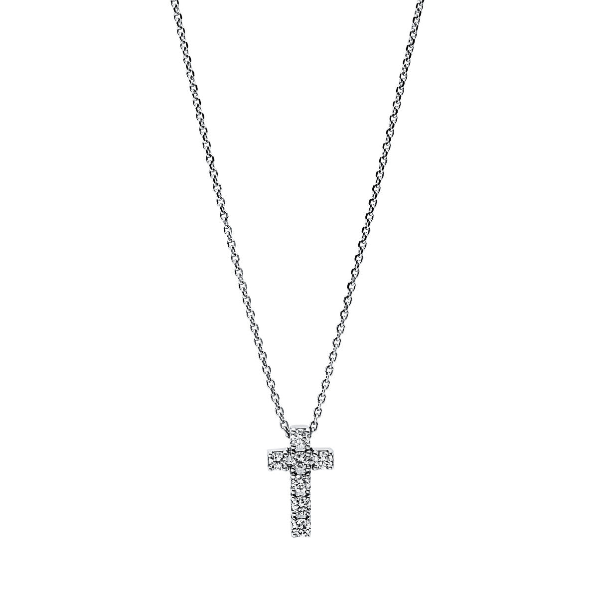 Collier 18 kt WG kreuz